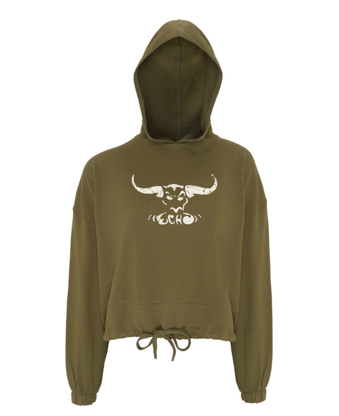 Women's Cropped Hoodie - Olive