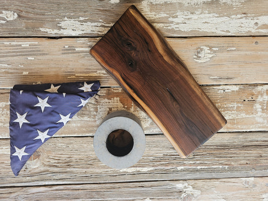 Black Walnut Live Edge Charcuterie Board 16x7 inches
