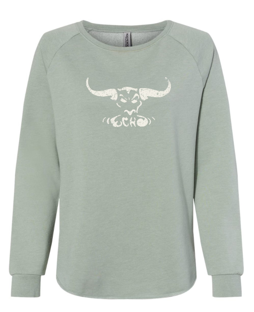 Women's California Wave Wash Crewneck Sweatshirt- Sage